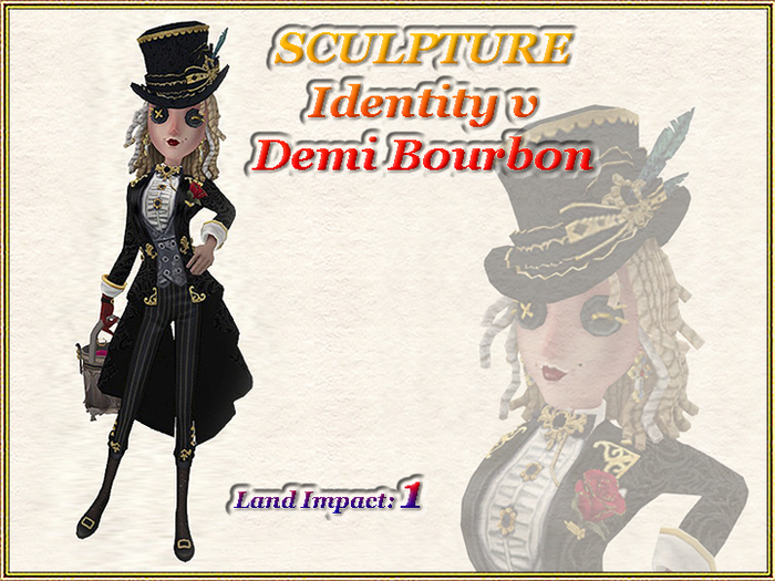 Second Life Marketplace SCULPTURE Identity v Demi Bourbon (1 LI